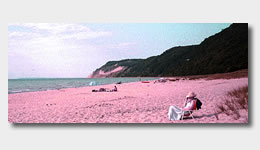 Reading on the beach