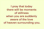 Finding stillness e-prayer